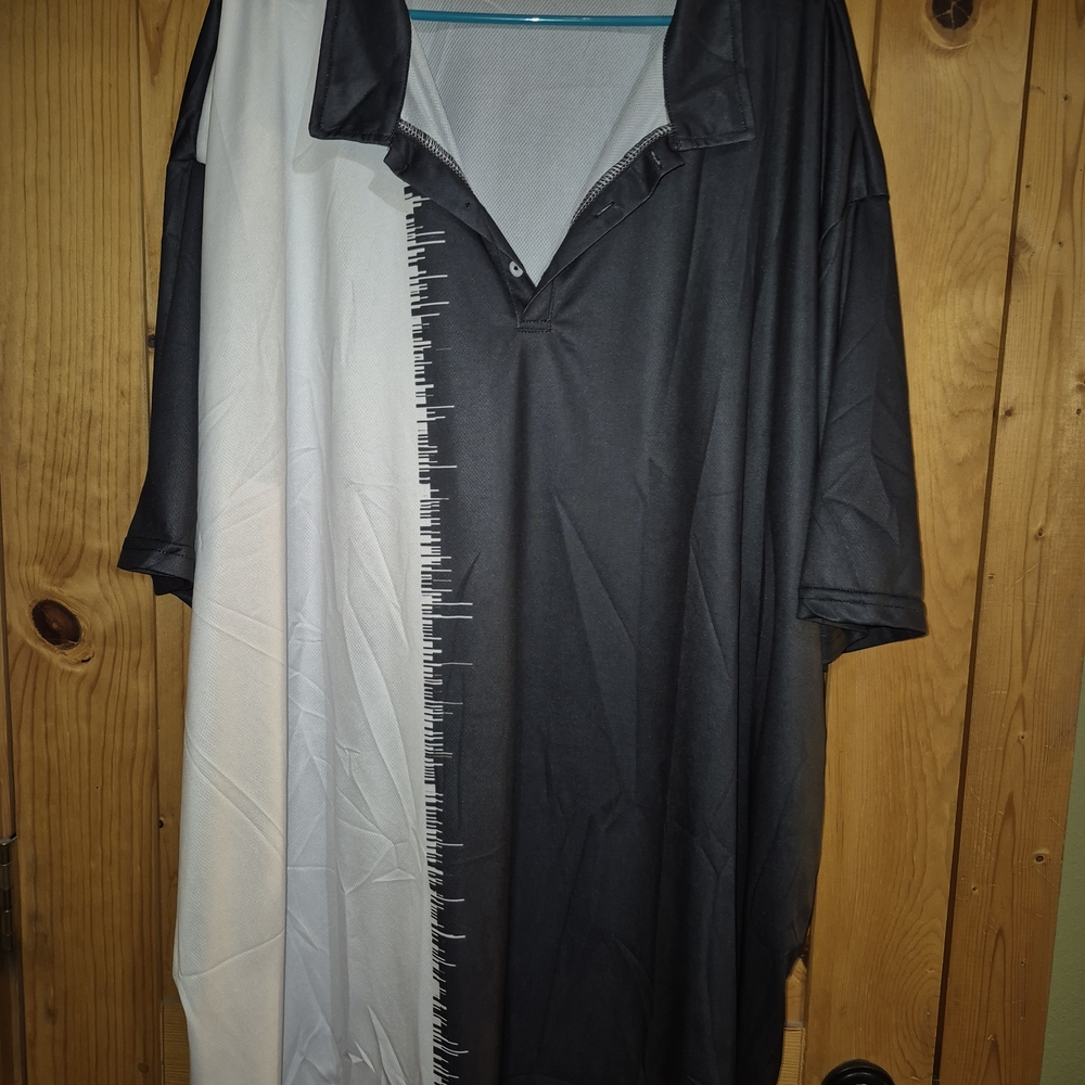 Two-Tone Black and White Men's Shirt